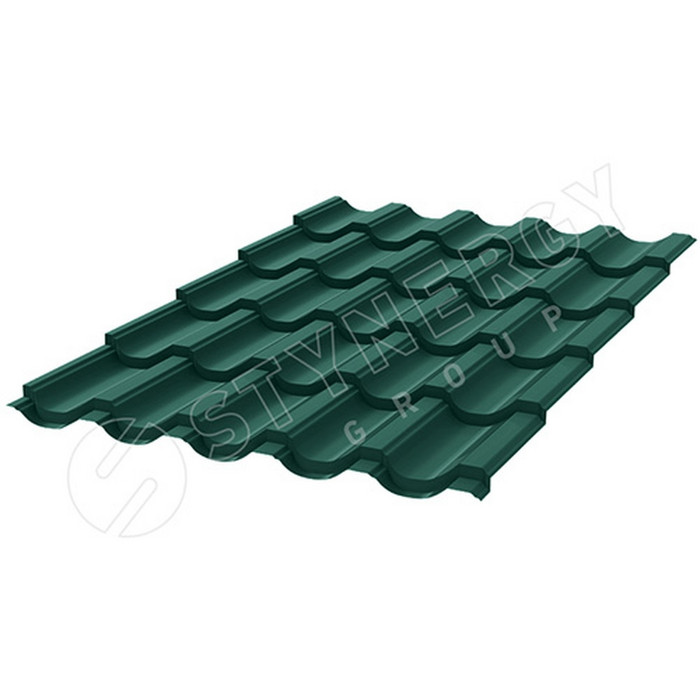 Металлочерепица Stynergy Garda CORUNDUM50 (0.5) RAL 6005