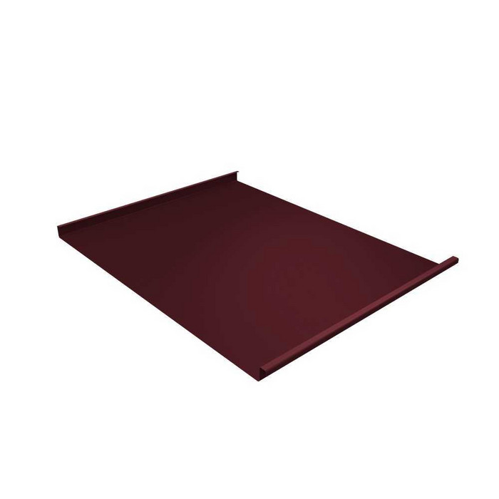 Фальцевая кровля Фальц двойной стоячий Grand Line 0,5 Satin Matt RAL 3005 Красное Вино - фото №1